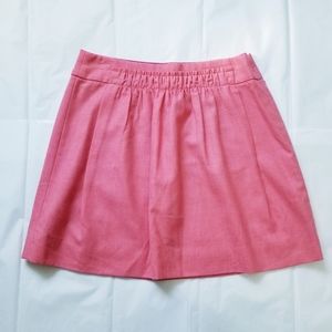 J. Crew Wool A-Line Mini Skirt in Watermelon Pink